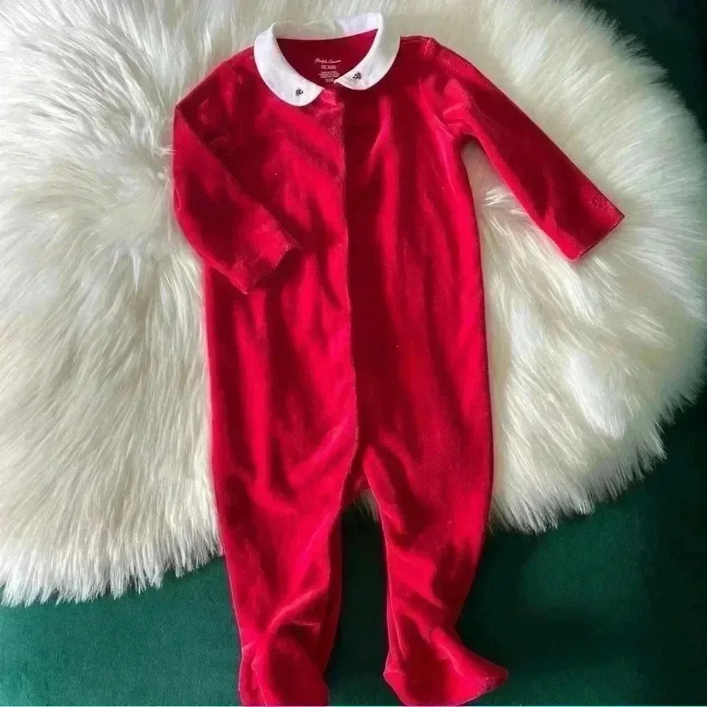 Ralph Lauren Velvet One Piece Onesie Sz 6 Months